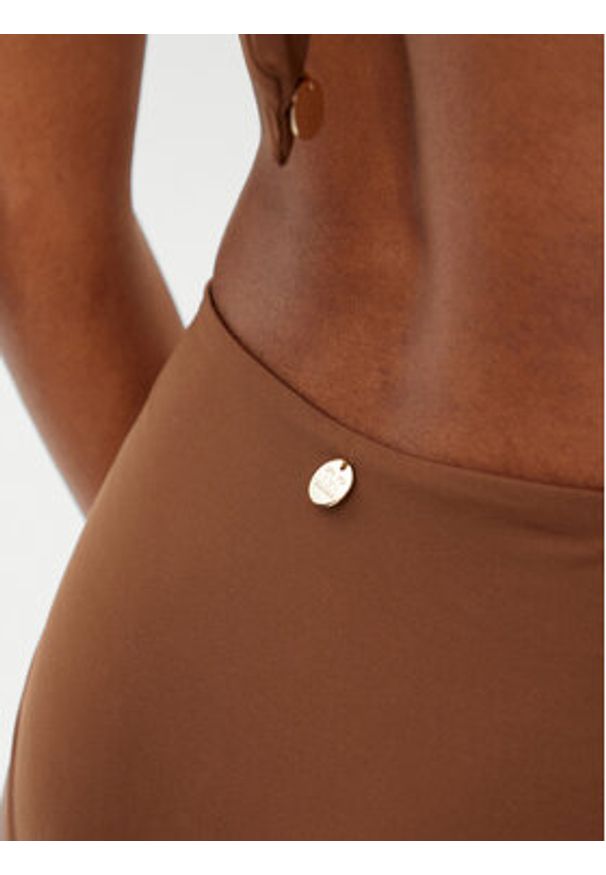 Max Mara Beachwear Dół od bikini Sandra 2516821109 Brązowy. Kolor: brązowy. Materiał: syntetyk
