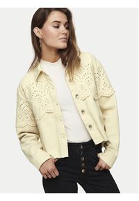 only - ONLY Kurtka jeansowa Elena 15232378 Beżowy Regular Fit. Kolor: beżowy. Materiał: bawełna #4