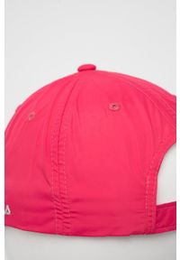 Fila czapka kolor różowy gładka. Kolor: różowy. Wzór: gładki