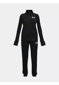 Dres fitness dla dzieci Under Armour Em Knit. Kolor: czarny. Materiał: dresówka. Styl: sportowy