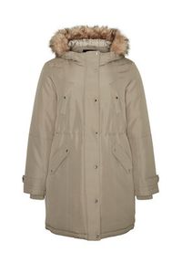 Vero Moda Curve Parka Trok 10267442 Zielony Regular Fit. Kolor: zielony. Materiał: syntetyk #3