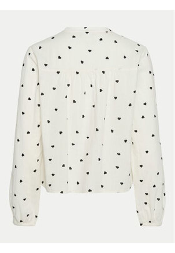 Pieces Bluzka 17151639 Écru Regular Fit. Materiał: bawełna