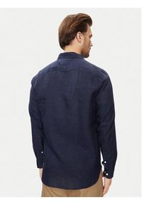 TOMMY HILFIGER - Tommy Hilfiger Koszula MW0MW34602 Granatowy Regular Fit. Kolor: niebieski. Materiał: len #6