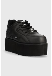 Buffalo sneakersy 1330-6 kolor czarny 1633034. Zapięcie: sznurówki. Kolor: czarny. Obcas: na platformie #5