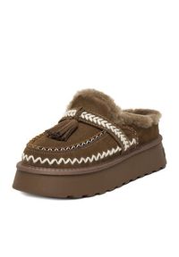 Badura Śniegowce EO-CRYSTAL-TS6291 Brązowy. Kolor: brązowy. Materiał: zamsz, skóra #7