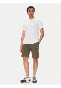 Aeronautica Militare Szorty sportowe 251BF017F459 Khaki Regular Fit. Kolor: brązowy. Materiał: bawełna. Styl: sportowy #4