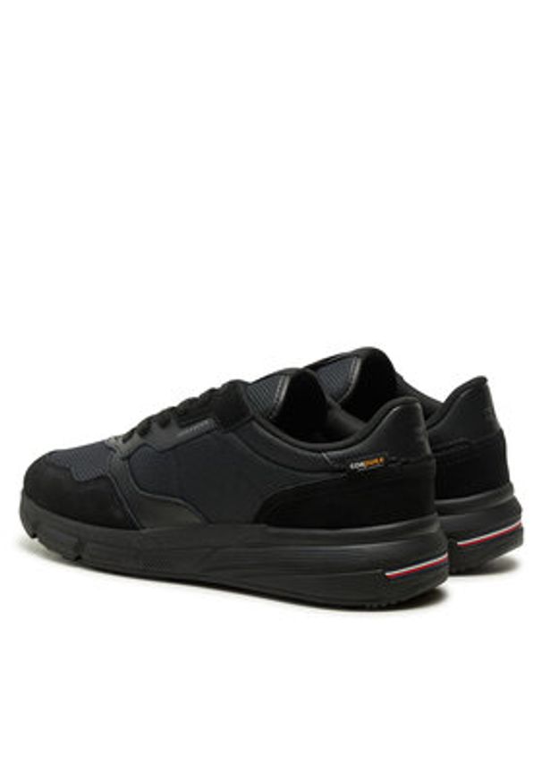 TOMMY HILFIGER - Tommy Hilfiger Sneakersy Faston FM0FM05218 Czarny. Kolor: czarny. Materiał: skóra, zamsz