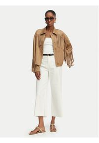 Guess Kurtka z imitacji skóry W6GL45 W2466 Brązowy jasny Regular Fit. Kolor: brązowy. Materiał: syntetyk #5