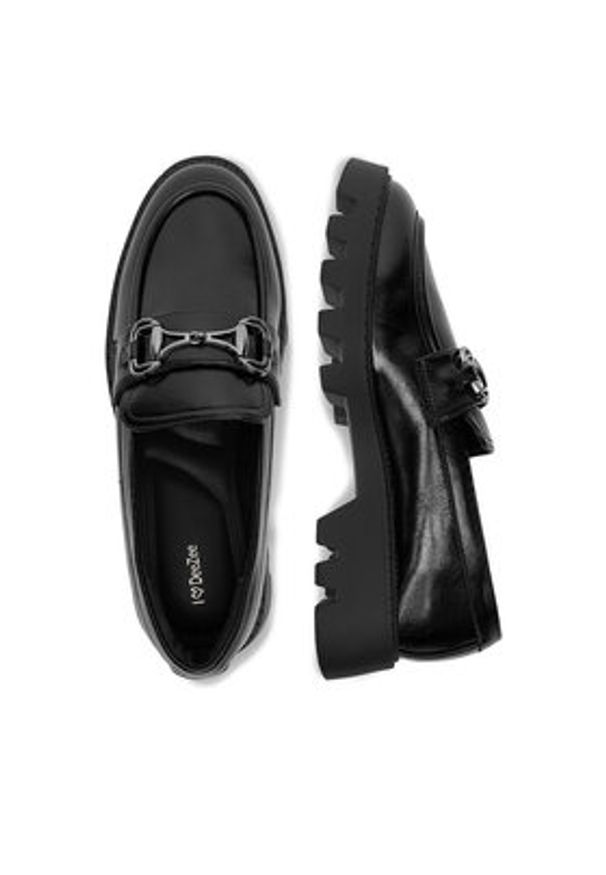 DeeZee Loafersy CEO-R25AW00705 Czarny. Kolor: czarny. Materiał: skóra