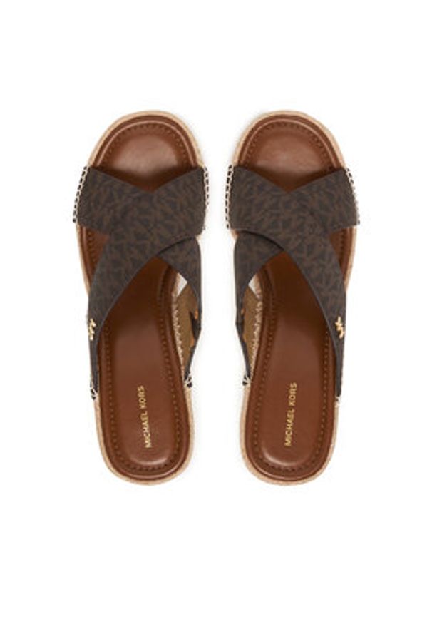 MICHAEL Michael Kors Espadryle Kenzie 40R6KZMS1B Brązowy. Kolor: brązowy. Materiał: skóra
