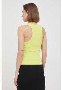 Calvin Klein Jeans top J20J218325.PPYY damski kolor żółty. Kolor: żółty. Długość rękawa: na ramiączkach #5