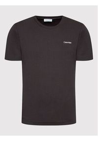 Calvin Klein T-Shirt Micro Logo Interlock K10K109894 Czarny Regular Fit. Kolor: czarny. Materiał: bawełna #5