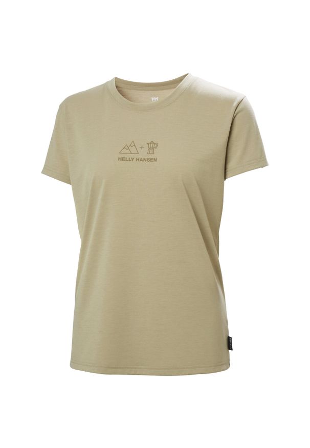 Koszulka damska Helly Hansen Skog Graphic. Kolor: brązowy. Sport: turystyka piesza