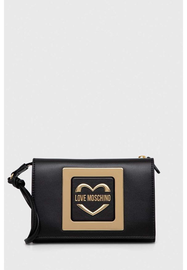 Love Moschino saszetka kolor czarny. Kolor: czarny