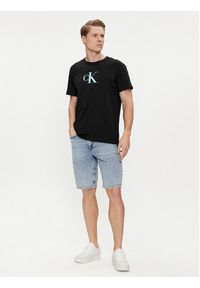 Calvin Klein Swimwear T-Shirt KM0KM00971 Czarny Regular Fit. Kolor: czarny. Materiał: bawełna #5
