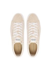 TOMMY HILFIGER - Tommy Hilfiger Sneakersy Th Hi Vulc Core Low Chambray FM0FM05818 Beżowy. Kolor: beżowy. Materiał: materiał #2