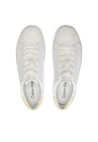 Calvin Klein Sneakersy Flatform Cup Lace Up Epi Mono HW0HW01911 Biały. Kolor: biały