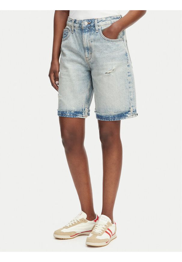 Tommy Jeans Bermudy Mia DW0DW22686 Niebieski Relaxed Fit. Kolor: niebieski. Materiał: bawełna
