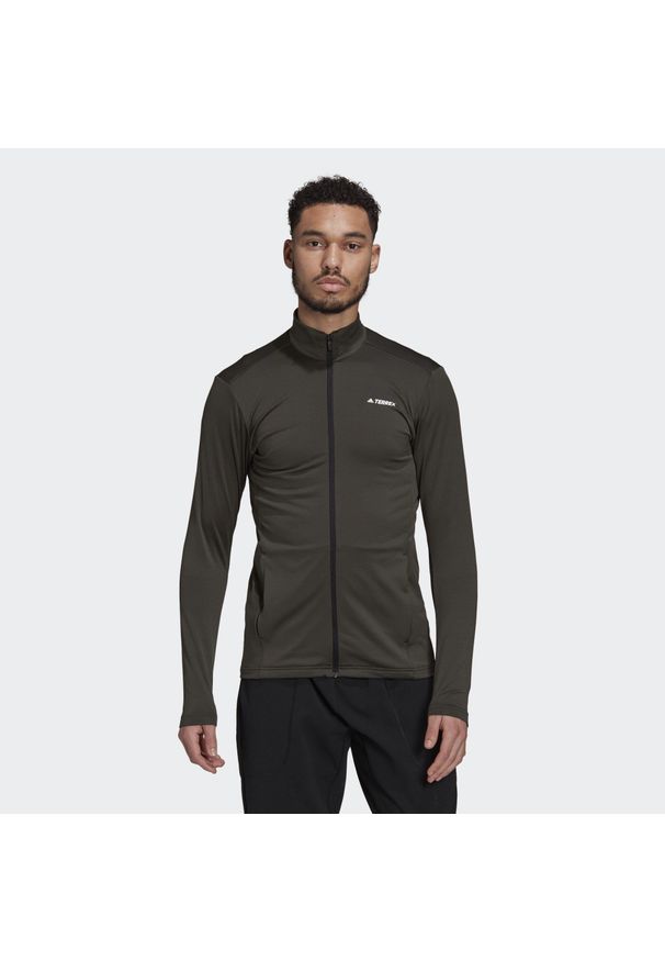 Adidas - Bluza adidas Terrex Multi Primegreen Full-Zip Fleece. Kolor: szary. Materiał: softshell. Sport: turystyka piesza