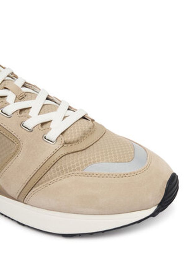 Polo Ralph Lauren Sneakersy 809P01637001 Beżowy. Kolor: beżowy. Materiał: skóra, zamsz