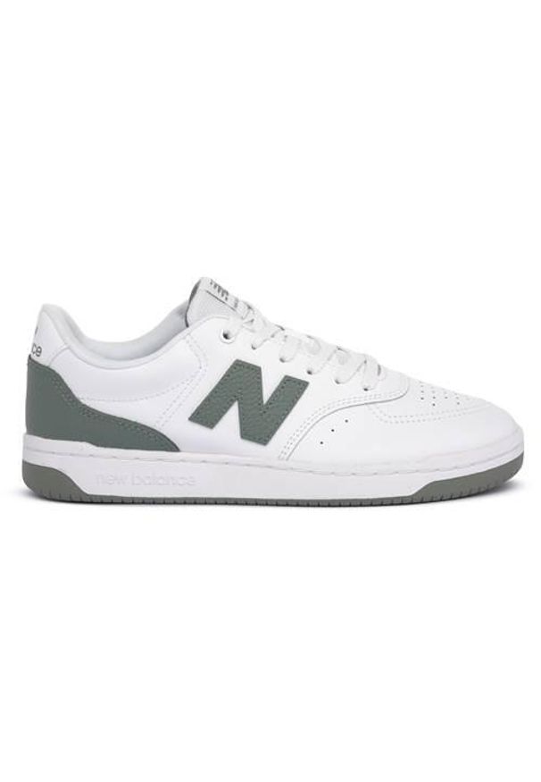 Buty do chodzenia męskie New Balance BB80GRL. Kolor: biały. Materiał: skóra. Szerokość cholewki: normalna. Sport: turystyka piesza