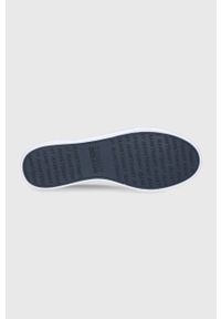 Tommy Jeans Tenisówki męskie kolor granatowy. Nosek buta: okrągły. Zapięcie: sznurówki. Kolor: niebieski. Materiał: guma, bawełna