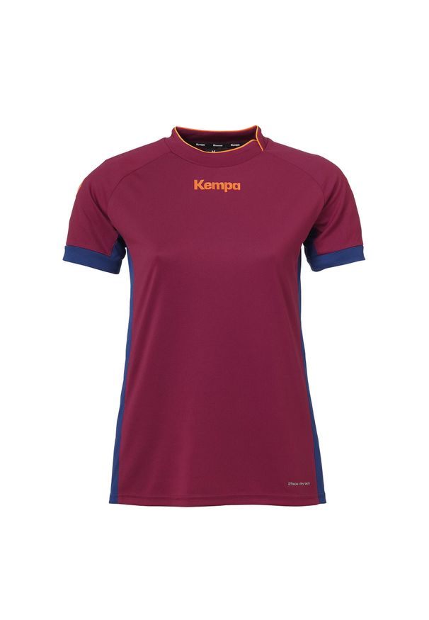 KEMPA - Damska koszulka Kempa Prime. Kolor: czerwony, wielokolorowy, niebieski, czarny. Materiał: materiał