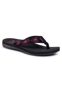 Japonki Kappa 242484 Black/Pink 1122. Kolor: czarny. Materiał: materiał