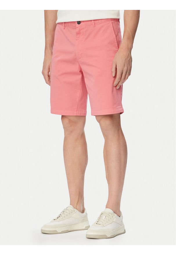 BOSS Szorty materiałowe 50536723 Czerwony jasny Slim Fit. Kolor: czerwony. Materiał: bawełna