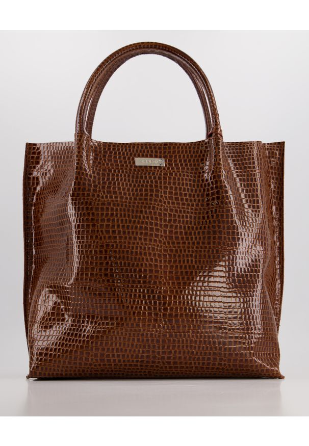 Venezia - LAKIEROWANA TORBA DAMSKA 28-A03-W COC CUO. Materiał: lakierowane