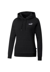 Puma - Bluza Z Haftem Dla Kobiet Essentials. Kolor: czarny. Wzór: haft