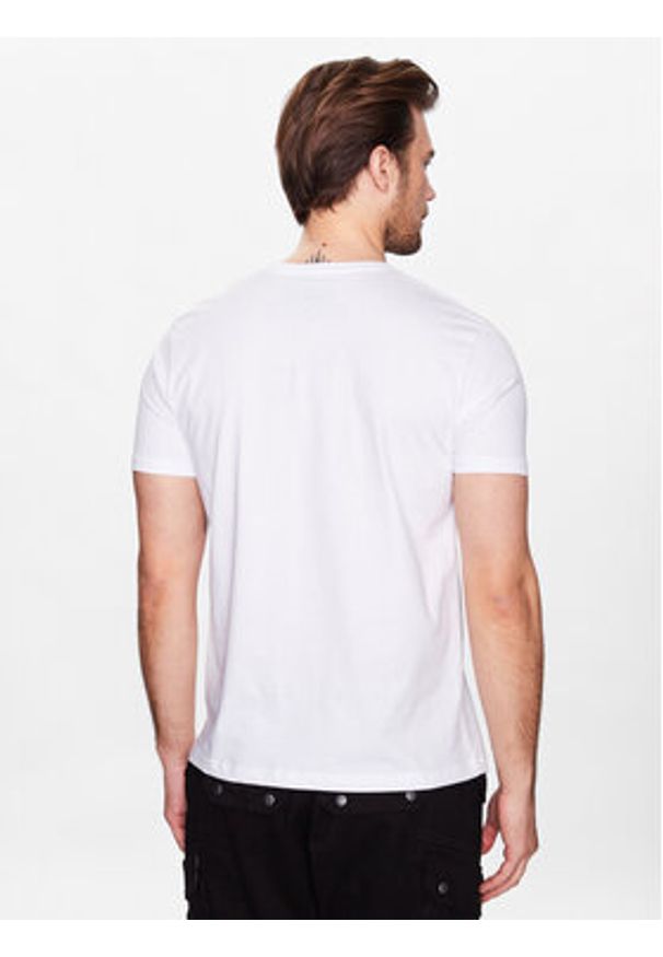 Alpha Industries T-Shirt Basic T Rubber 100501RB Biały Regular Fit. Kolor: biały. Materiał: bawełna