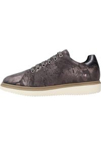 Geox - Buty GEOX J THYMAR GIRL Szary. Kolor: szary. Materiał: tkanina, skóra. Sport: turystyka piesza