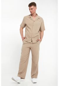 Emporio Armani Swimwear - Spodnie męskie z lnem EMPORIO ARMANI SWIMWEAR. Materiał: len #1