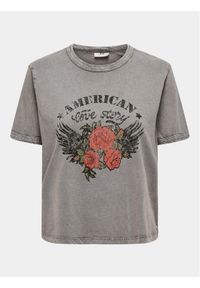 JDY T-Shirt Farock 15295583 Szary Regular Fit. Kolor: szary. Materiał: bawełna #1