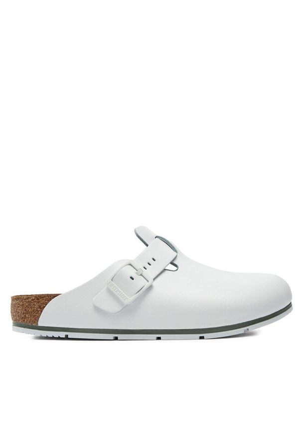 Birkenstock Klapki Boston Pro Le 1025992 Biały. Kolor: biały. Materiał: skóra