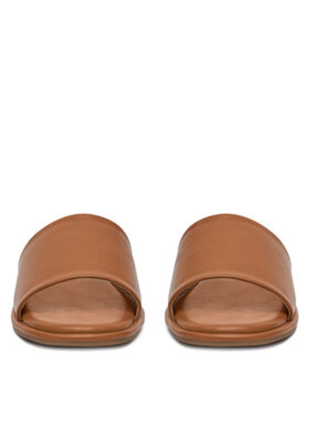 DeeZee Klapki DZ-S9 Brązowy. Kolor: brązowy. Materiał: skóra