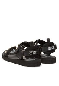Versace Jeans Couture Sandały 78YA3S7C Czarny. Kolor: czarny. Materiał: materiał #3