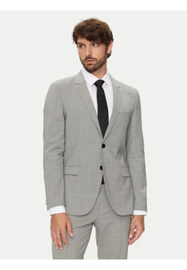 Hugo Garnitur Arti/Hesten232X 50519444 Szary Extra Slim Fit. Kolor: szary. Materiał: syntetyk