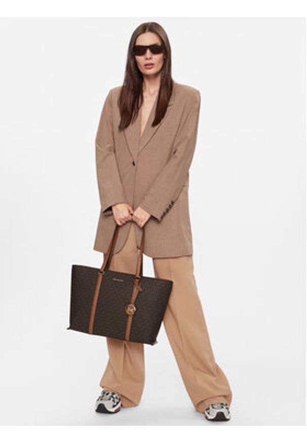 MICHAEL Michael Kors Torebka Temple Tote 30R4G1LT3B Brązowy. Kolor: brązowy. Materiał: skórzane