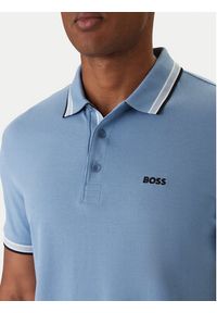 BOSS Polo Paddy 50469055 Niebieski Regular Fit. Typ kołnierza: polo. Kolor: niebieski. Materiał: bawełna #4