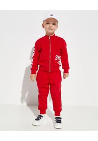 DSQUARED2 KIDS - Czerwone spodnie dresowe 0-3 lat. Kolor: czerwony. Materiał: dresówka. Wzór: napisy. Sezon: lato #3