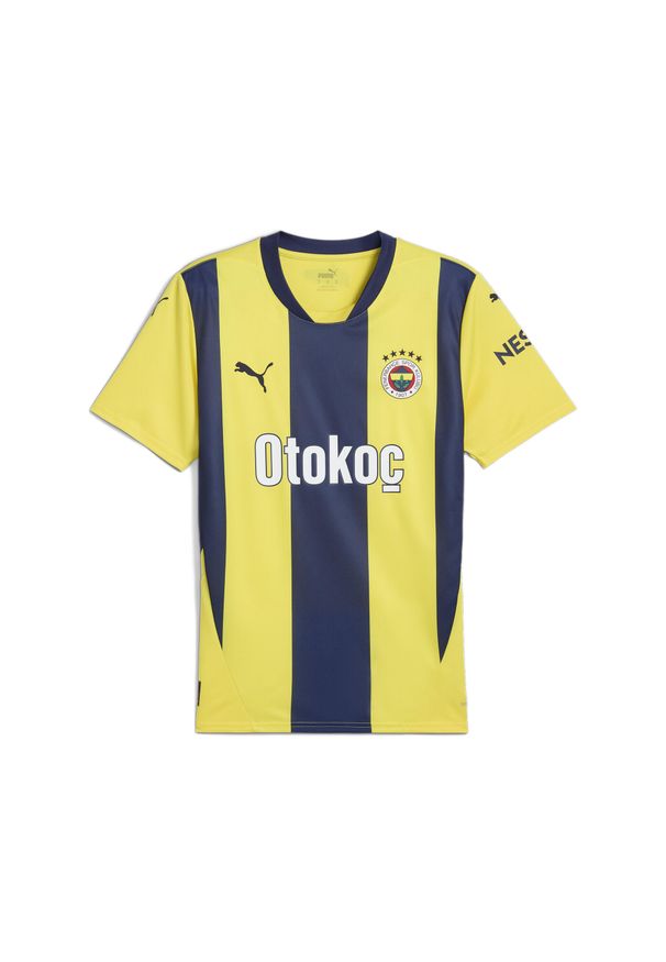 Puma - Męska koszulka domowa Fenerbahçe SK 24/25 PUMA Speed Yellow Blue Violet. Kolor: wielokolorowy, niebieski, żółty. Sport: piłka nożna