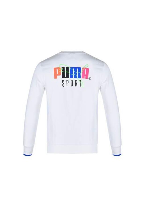 Bluza treningowa męska Puma Sport Crew Sweat. Kolor: biały. Sport: fitness
