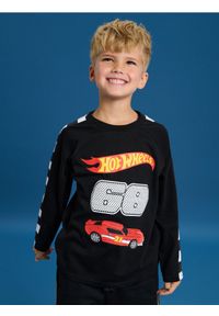 Sinsay - Koszulka z długimi rękawami Hot Wheels - czarny. Kolor: czarny. Długość rękawa: długi rękaw. Długość: długie