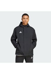 Adidas - Entrada 22 All-Weather Jacket. Kolor: czarny. Materiał: materiał