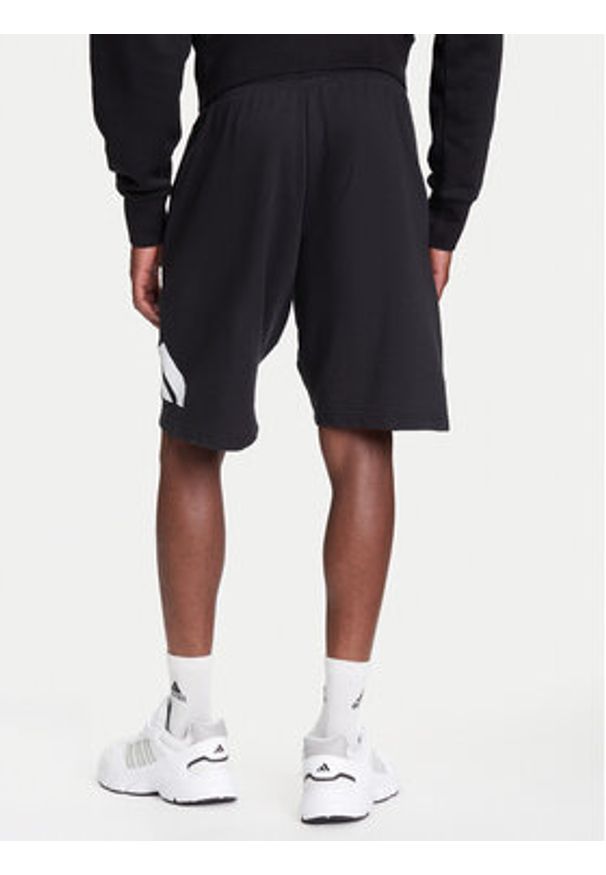 Adidas - adidas Szorty sportowe Essentials Big Logo JE8956 Czarny Regular Fit. Kolor: czarny. Materiał: bawełna, syntetyk. Styl: sportowy