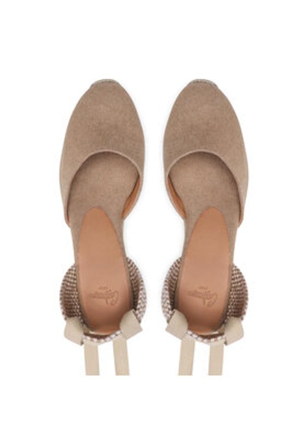 Castañer Espadryle Carina/6/002 021644-2017 Beżowy. Kolor: beżowy. Materiał: materiał