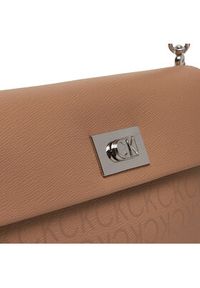 Calvin Klein Torebka Ck Push Shoulder Bag K60K612143 Brązowy. Kolor: brązowy. Materiał: skórzane #2