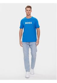 BOSS - Boss T-Shirt 50491706 Niebieski Regular Fit. Kolor: niebieski. Materiał: bawełna